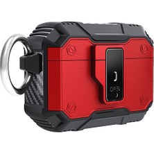 Zore Airpods Pro 2 Uyumlu Nxxa Airbag 35 Darbelere Karşı Dayanıklı Düğmeli Kılıf-Kırmızı