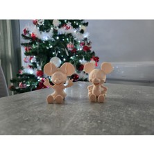 Hasfar Tech Kendin Boya Mickey Minnie Mouse Figürü | Boyasız Hobi & Dekor Ürünü
