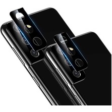 Zore Galaxy S21 Plus Uyumlu Nxxa Kamera Lens Koruyucu Cam Filmi-Siyah