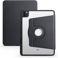 Zore iPad Air 11 2025 M3 Kılıf Nxxa Termik Kalem Bölmeli Dönebilen Standlı Kılıf - Siyah