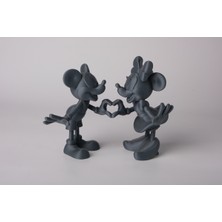 Hasfar Tech Kendin Boya Mickey Minnie Mouse Figürü | Boyasız Hobi & Dekor Ürünü