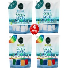 Eyüp Sabri Tuncer - X4 Adet Sabun Matik™doğal Zeytinyağlı Çamaşır Yıkama Sıvısı X2 Beyaz 1,5 Lt- X2 Renkli 1,5lt