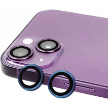 Zore iPhone 14 Uyumlu Nxxa Cl-07 Kamera Lens Koruyucu-Lacivert