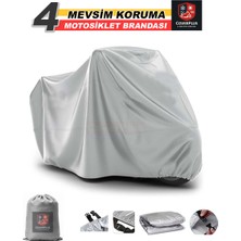 Encover Yuki Scram 170 Branda Motosiket Brandası  (Gri Renk) Motor Örtüsü Çadır Su Geçirmez Motosiklet Kılıfı Motor Brandası