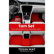 Tegin Mat Designer Of Cars Volkswagen Touran 2003-2010 Aracınıza Özel Eva Paspas Kırmızı | Kaymaz ve Yıkanabilir Taraftar Oto Paspas