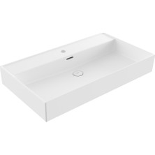 Bocchı Bocchi Milano Tezgah Üstü Lavabo 80 cm Mat Beyaz 1377-002-0126