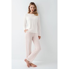 Arnetta Kadın Beyaz Pijama Takımı