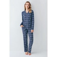Arnetta Kadın Mavi Gömlek Pijama