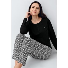 Pierre Cardin Kadın Siyah Pijama Takımı