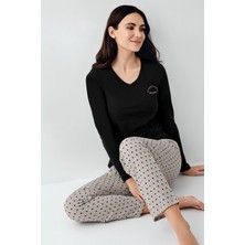 Pierre Cardin Kadın Siyah Pijama Takımı