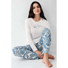 Pierre Cardin Kadın Krem Pijama Takımı