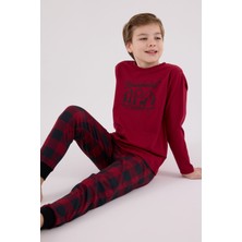Arnetta Erkek Çocuk Bordo Pijama Takımı