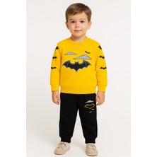 Babyzey Yarasa Baskılı Mevsimlik %100 Pamuk Erkek Çocuk Takım