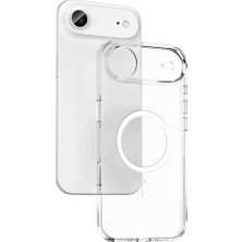 Zore iPhone 17 Air Kılıf M-Safe Şarj Özellikli Kamera Korumalı Nxxa Kripto Kapak - Şeffaf