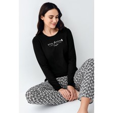 Pierre Cardin Kadın Siyah Pijama Takımı