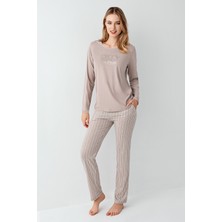 Arnetta Kadın Kahverengi Pijama Takımı