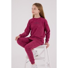 Rolypoly Kız Çocuk Bordo Eşofman Takımı