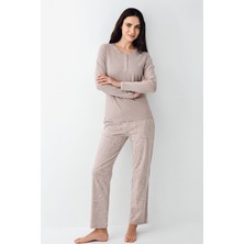 Pierre Cardin Kadın Kahverengi Pijama Takımı