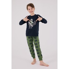 Rolypoly Erkek Çocuk Lacivert Pijama Takımı