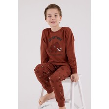Rolypoly Erkek Çocuk Kahverengi Pijama Takımı