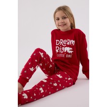 Rolypoly Kız Çocuk Kırmızı Pijama Takımı