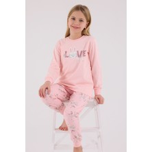 Rolypoly Kız Çocuk Pembe Pijama Takımı