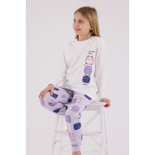 Rolypoly Kız Çocuk Beyaz Pijama Takımı