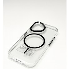 iPhone 16 Magsafe Destekli Krom Çerçeveli Şeffaf Sert Koruma Kılıf - Loop