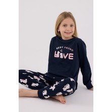 Rolypoly Kız Çocuk Lacivert Pijama Takımı