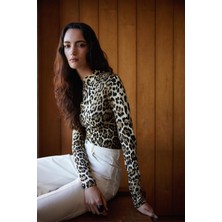 Suud Collection Kahverengi Leopar Body