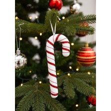 Parti Adresi Yılbaşı Ağaç Süsü Baston Şeker Figürlü Dekoratif Süs 34 cm