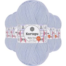 Kartopu 5 Adet Baby One Tüylenmeyen El Örgü Ipi Yünü Buz Mavi K580