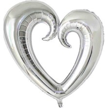 Festilo Folyo Kalp Balon Ortasi Boş 100 cm Helyum Uyumlu