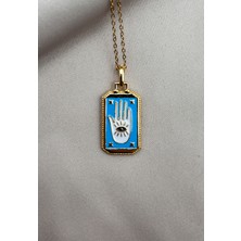 Fıora Tarot Kartı El Kolye Gold Ayarlanabilir Altın Zincirli