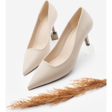 Marjin Kadın Stiletto Sivri Burun Ince Topuklu Ayakkabı Loresta