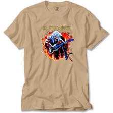 Iron Maiden Fire Krem Tişört Liyada