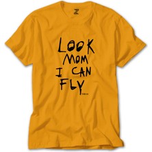 Travis Scott Look Mom I Can Fly Sarı Tişört Liyada
