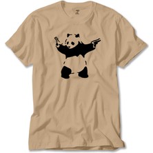 Panda Guns Krem Tişört Liyada