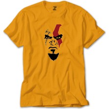 God Of War Kratos Face Sarı Tişört Liyada