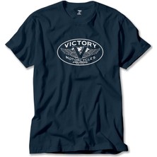 Victory Motorcycles Polaris Logo Lacivert Tişört Liyada