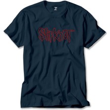 Slipknot Text Lacivert Tişört Liyada