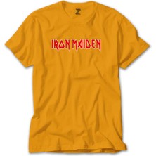 Iron Maiden Red Text Sarı Tişört Liyada