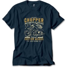 West Coast Chopper Motorcycle Lacivert Tişört Liyada