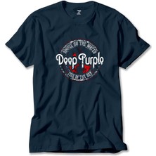 Deep Purple Smoke On The Water Lacivert Tişört Liyada
