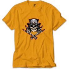 Slash Skull Sarı Tişört Liyada