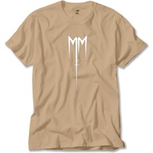 Marilyn Manson Born Villain Logo Krem Tişört Liyada