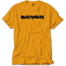 Iron Maiden Black Text Sarı Tişört Liyada