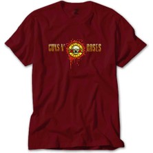 Guns N Roses Drops Logo Kırmızı Tişört Liyada