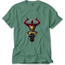 Deadpool Wolverine Warrios Yeşil Tişört Liyada