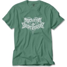Nocturnal Depression Logo Yeşil Tişört Liyada